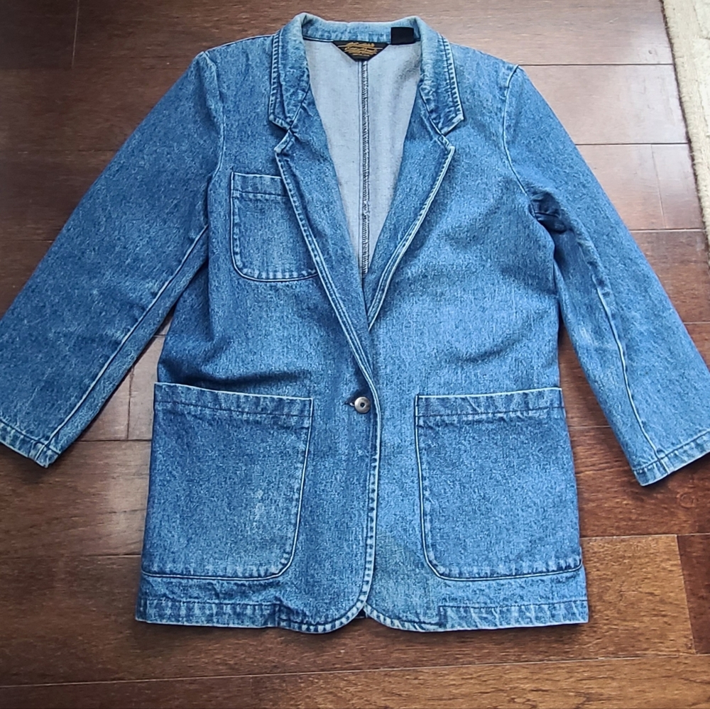 Eddie Bauer Denim Blazer Size Small